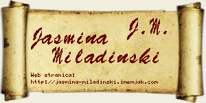 Jasmina Miladinski vizit kartica